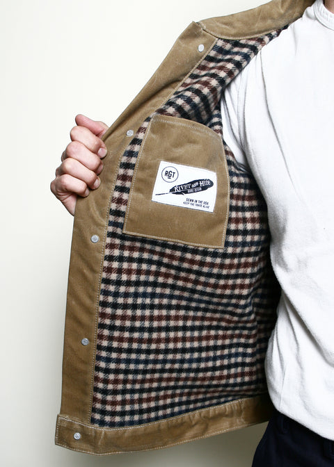  Supply Jacket // Lined Gingham Tan Ridgeline