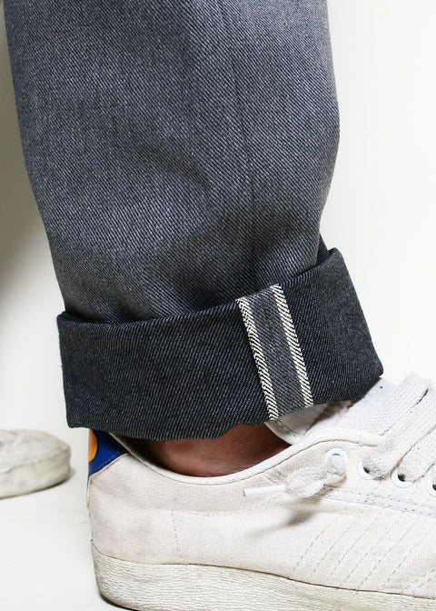  Officer Trousers High // Grey Selvedge