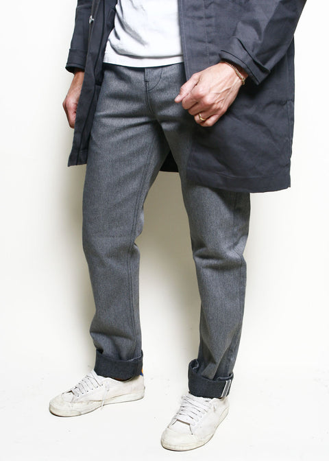  Officer Trousers High // Grey Selvedge