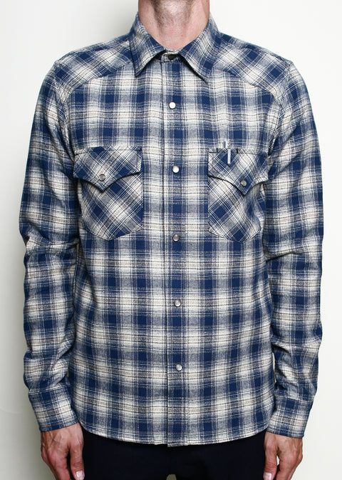  Western Shirt // Navy Plaid
