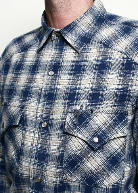  Western Shirt // Navy Plaid