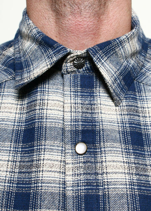  Western Shirt // Navy Plaid