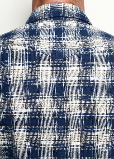  Western Shirt // Navy Plaid